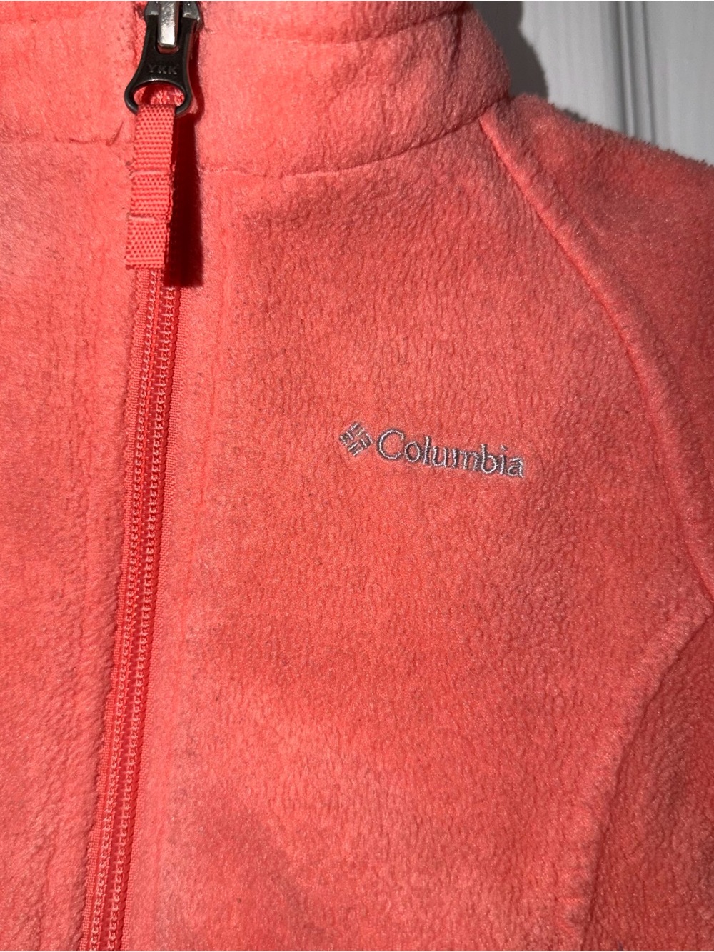 Columbia Baby Full Zip-Up Fleece Jacket Peach Size 12-18 Months - Picture 2 of 5